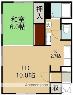 石垣アパート1号棟(イシガキアパートイチゴウトウ)【2階】の間取り